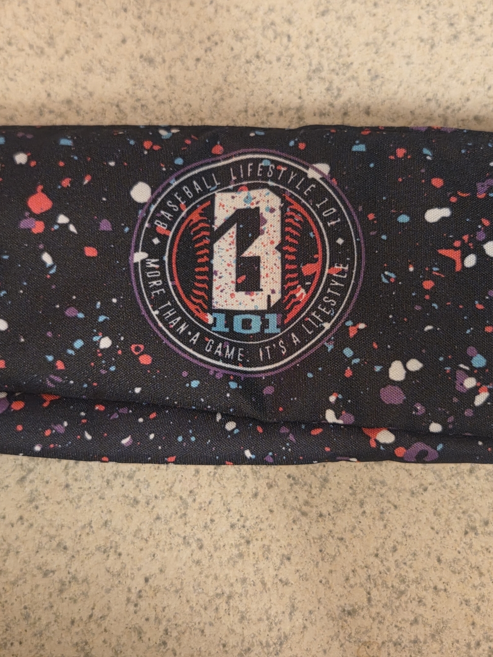 Baseball Lifestyle 101 BL101 Pencil Case Pouch Black Paint Splatter Logo Rare